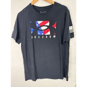 Under Armor | Black Men's flag‎ tee shirt | size large |